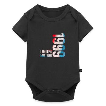 Geburtstagsgeschenk 1999 Limitierte Auflage 1999 - Baby Premium Kurzarmbody - Schwarz - Vorne