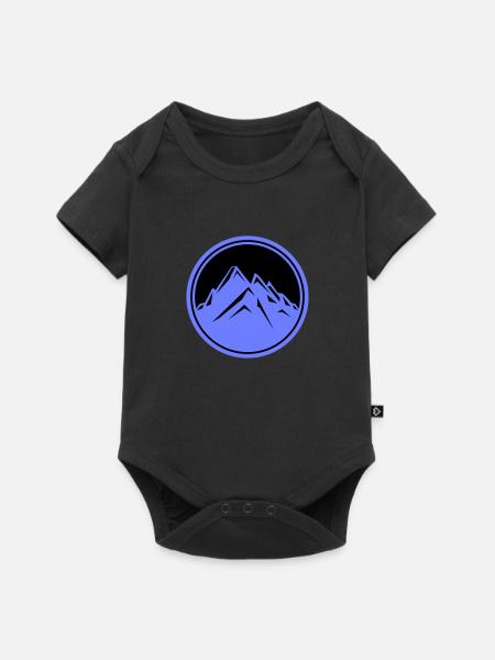 berge - Baby Premium Kurzarmbody - Schwarz
