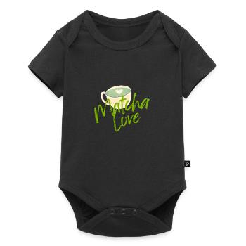Matcha Liebe - Baby Premium Kurzarmbody - Schwarz - Vorne