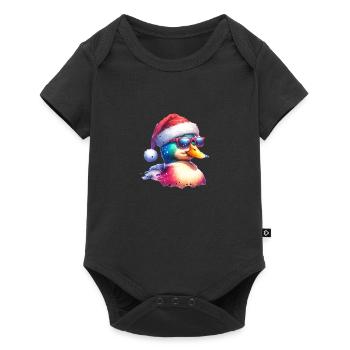 Mignon Cool Duck Noël - Body à manches courtes Premium Bébé - noir - Devant