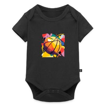 Fun basketball tee shirt - Body à manches courtes Premium Bébé - noir - Devant