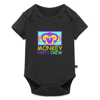 Monkey Party Crew Monkeys Celebrate Team Friends Saying - Baby Premium short-sleeve bodysuit - black - Front