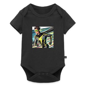 Superhero - Baby Premium short-sleeve bodysuit - black - Front