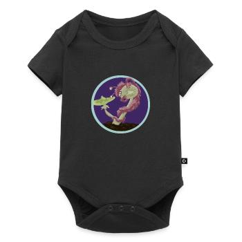 Pilzmonster - Baby Premium Kurzarmbody - Schwarz - Vorne