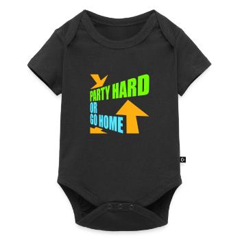 Party Hard Or Go Home Arrows Go Home Logo - Baby Premium short-sleeve bodysuit - black - Front
