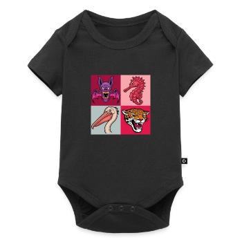 Pop Art Seahorse Pelican Bat Leopard - Baby Premium short-sleeve bodysuit - black - Front