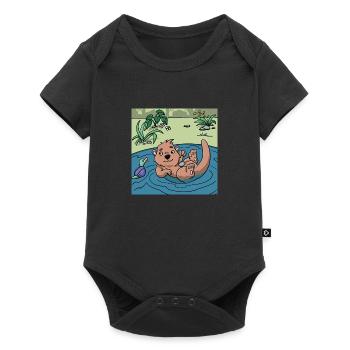 Best Friends Edition: The Otter 🦦 and the Duck 🦆 - Baby Premium short-sleeve bodysuit - black - Front
