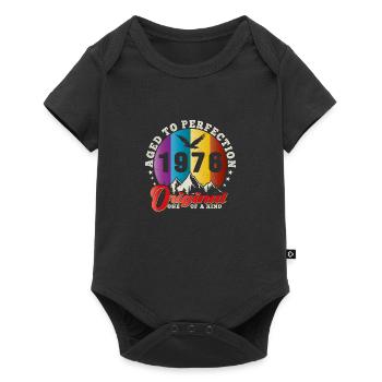 Perfection 1976 -48th Anniversary,Original - Baby Premium short-sleeve bodysuit - black - Front