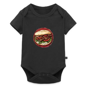 Kebab copieux avec des ingrédients frais - Body à manches courtes Premium Bébé - noir - Devant