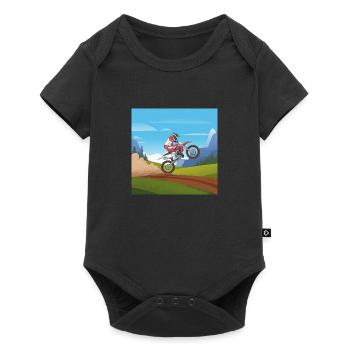 Moto, Mottocross, Moto, Vélo - Body à manches courtes Premium Bébé - noir - Devant