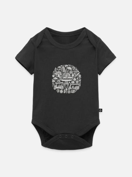 Thailand - 1 - Baby Premium Kurzarmbody - Schwarz