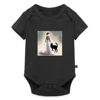 À propos d’un chat qui... - Body à manches courtes Premium Bébé - noir - Devant