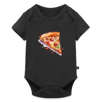pizza - Body à manches courtes Premium Bébé - noir - Devant