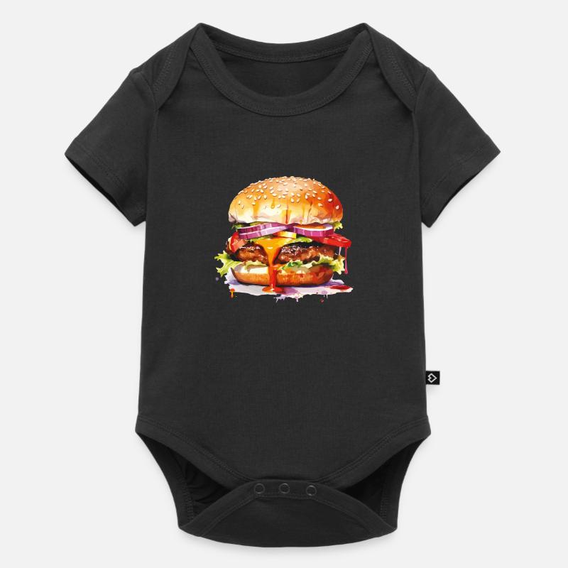 burger - Baby Premium Kurzarmbody - Schwarz