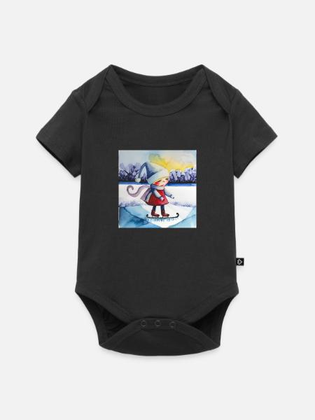 Ein bisschen Frost - Baby Premium Kurzarmbody - Schwarz