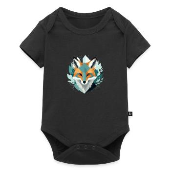Fox Wildlife Animal Nature Outdoors Watercolour - Baby Premium short-sleeve bodysuit - black - Front