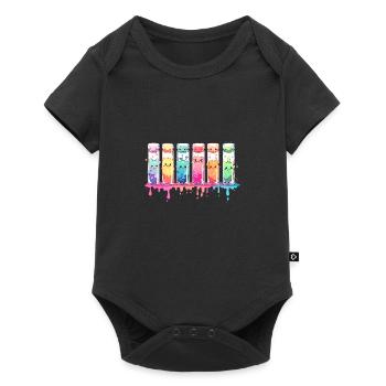 Drôle de chimie science chimiste tubes à essai - Body à manches courtes Premium Bébé - noir - Devant