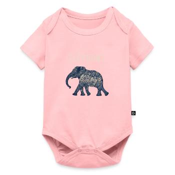 Elephant - Baby Premium Kurzarmbody - Rosa - Vorne