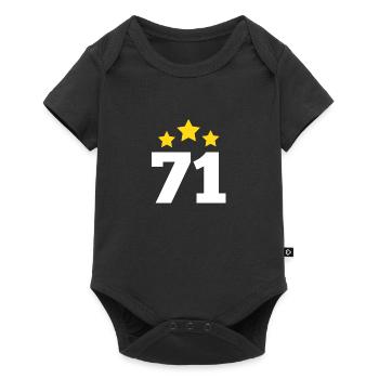 71 Years Star - 71st Anniversary Gift - Baby Premium short-sleeve bodysuit - black - Front