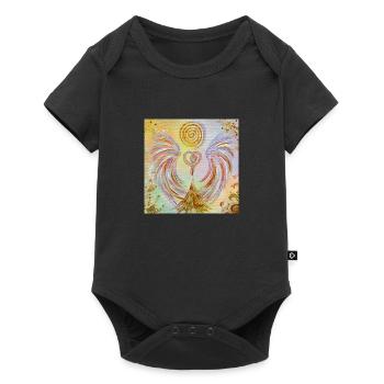 Herzengel Mensch Sein - Baby Premium Kurzarmbody - Schwarz - Vorne