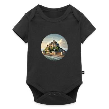 Mont Saint Michel Normandie - Body à manches courtes Premium Bébé - noir - Devant