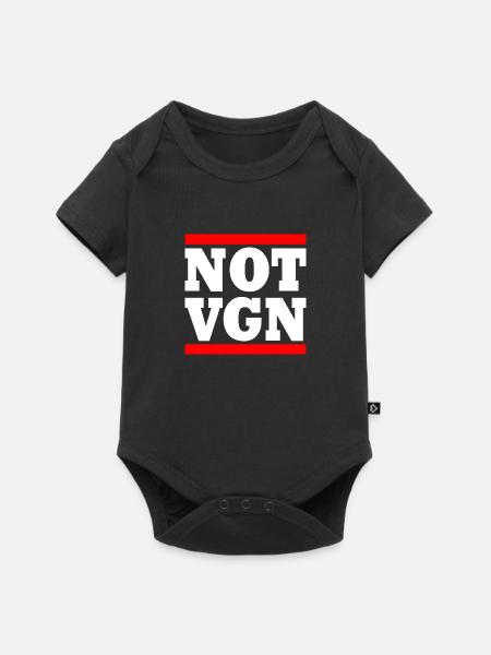 Not vegan - Baby Premium Kurzarmbody - Schwarz