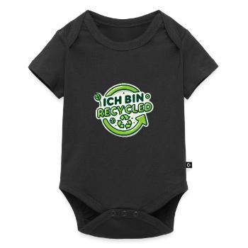 Ich bin Recycled - Baby Premium Kurzarmbody - Schwarz - Vorne