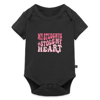 My students stole my heart - Body à manches courtes Premium Bébé - noir - Devant