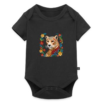 Tiger - Baby Premium Kurzarmbody - Schwarz - Vorne