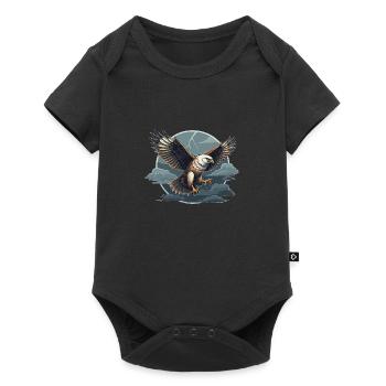 Goshawk and storm clouds - Baby Premium short-sleeve bodysuit - black - Front