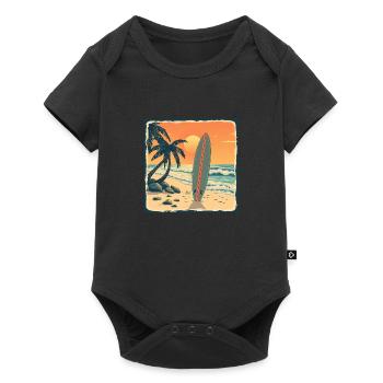 Endless Summer – Retro Surf Vibes - Baby Premium Kurzarmbody - Schwarz - Vorne
