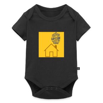 "It Always Seems Impossible Motivational Quote" - Baby Premium short-sleeve bodysuit - black - Front