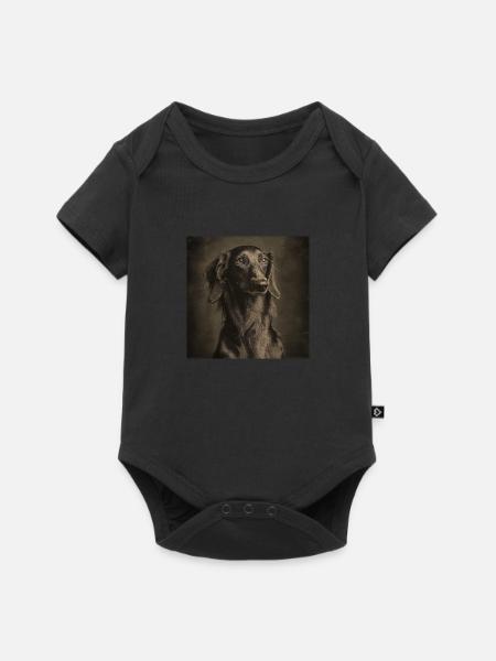 Black Animals - Dog - Baby Premium Kurzarmbody - Schwarz