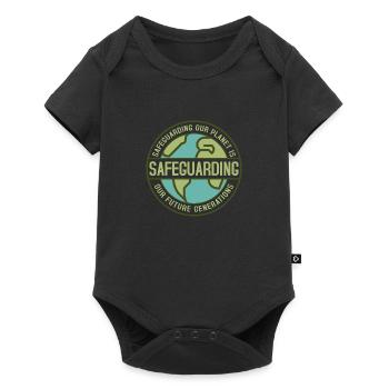 Protéger notre planète Journée de la Terre P - Body à manches courtes Premium Bébé - noir - Devant