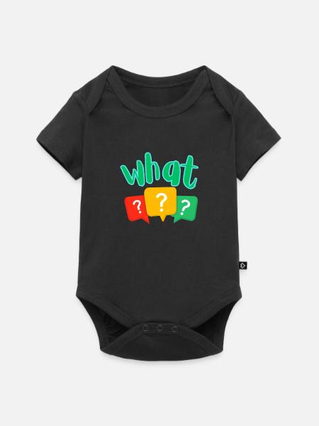 What ? - Baby Premium Kurzarmbody - Schwarz