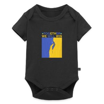 Ukraine - ensemble nous gagnerons - Body à manches courtes Premium Bébé - noir - Devant