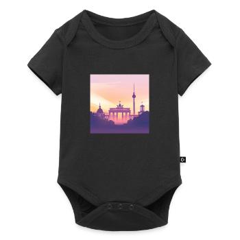 Berlin - Baby Premium Kurzarmbody - Schwarz - Vorne