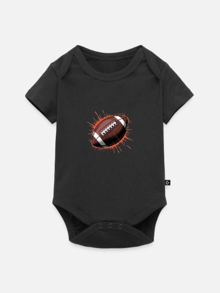 Fußball - Baby Premium Kurzarmbody - Schwarz