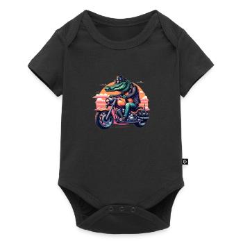 Motorrad,motorcycle,dirkbike motocross - Baby Premium Kurzarmbody - Schwarz - Vorne