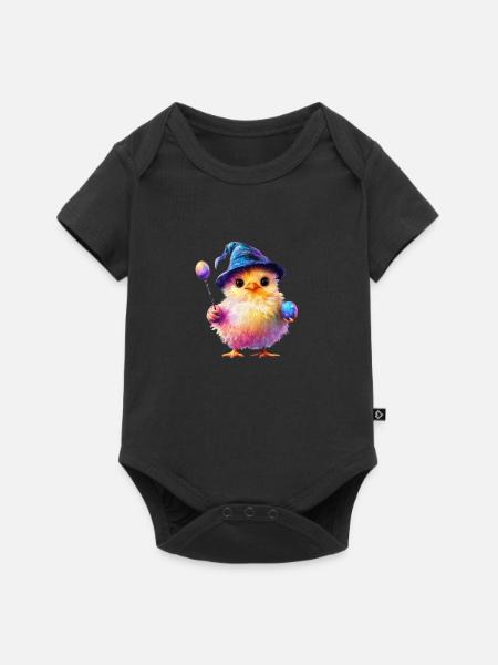 Magisches Küken - Baby Premium Kurzarmbody - Schwarz