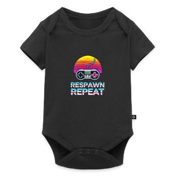 Respawn. Repeat. 🎮🔄 - Baby Premium short-sleeve bodysuit - black - Front