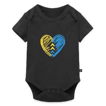 Schéma du syndrome de Down de l’anse cardiaque - Body à manches courtes Premium Bébé - noir - Devant