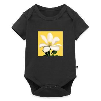 Une fleur blanche impressionnante - Body à manches courtes Premium Bébé - noir - Devant