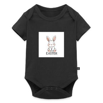 Der Osterzauber des Hasen - Baby Premium Kurzarmbody - Schwarz - Vorne