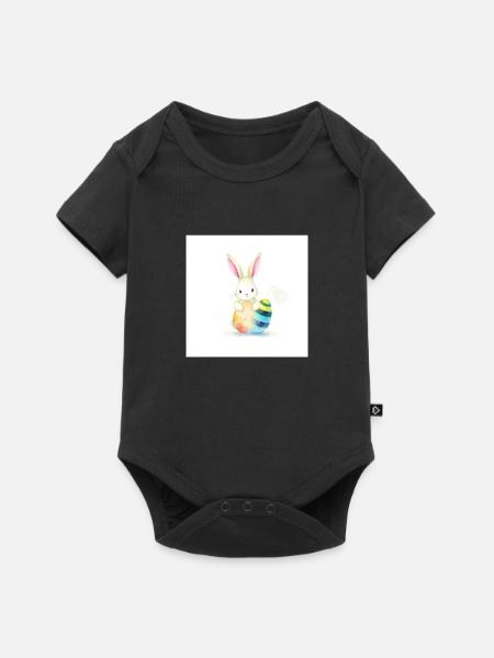 Hasi’s Ostereierwunder - Baby Premium Kurzarmbody - Schwarz