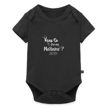 Veux tu être ma marraine - Body à manches courtes Premium Bébé - noir - Devant