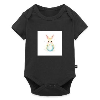 Ei-Liebe & Hasenzauber - Baby Premium Kurzarmbody - Schwarz - Vorne