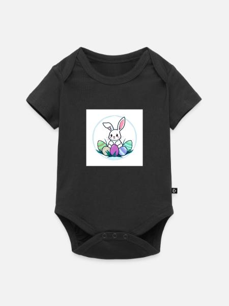 Ei, Ei, Osterzeit! - Baby Premium Kurzarmbody - Schwarz
