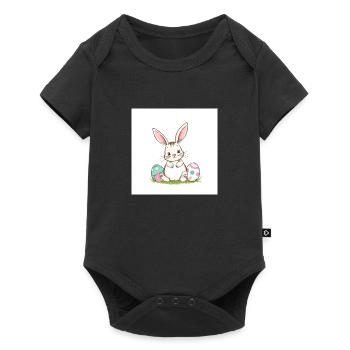 Süßer Osterhase - Baby Premium Kurzarmbody - Schwarz - Vorne