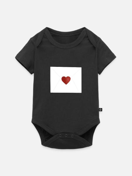 Liebesbrief - Baby Premium Kurzarmbody - Schwarz